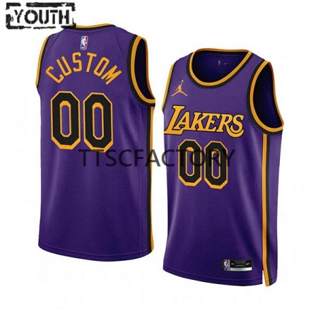 Dres Los Angeles Lakers Prilagođeni Jordan 2022-23 Statement Edition Ljubičasta Swingman - Dječji